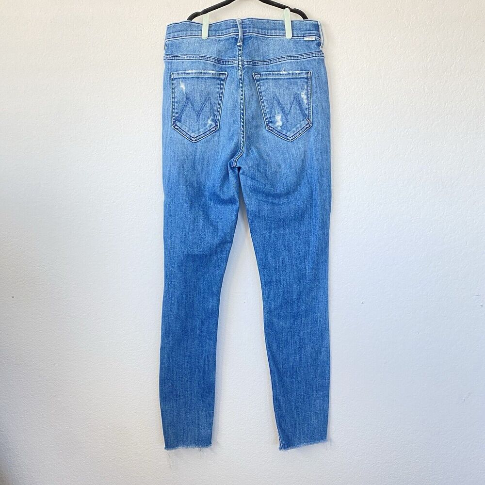 MOTHER Jeans Womens 28 Stunner Ankle Fray Graffiti Girl Medium Wash Button Fly - Picture 3 of 15